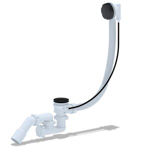 Изображение товара Слив-перелив с сифоном Эстет EM321BL полуавтомат, черный матовый