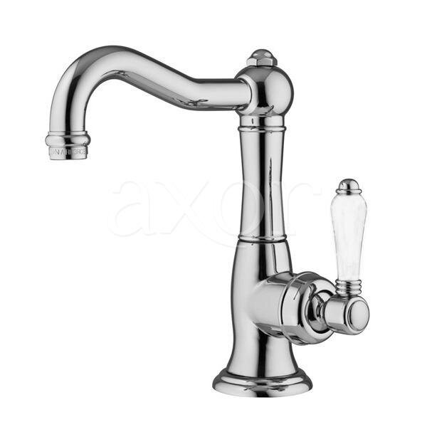 Изображение товара Смеситель Nicolazzi Cinguanta 3452CR76C для раковины, цвет хром, ручка P.M. BLANC