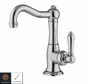 Изображение товара Смеситель Nicolazzi Cinguanta 3452DB76C для раковины темная бронза с автоматическим сливом