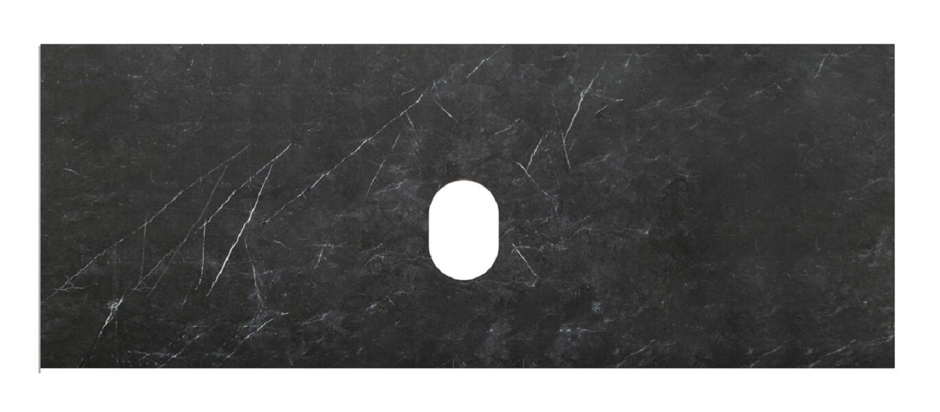 Изображение товара Столешница из керамогранита BelBagno KEP-120-MNO-W0, 120 см, черный матовий