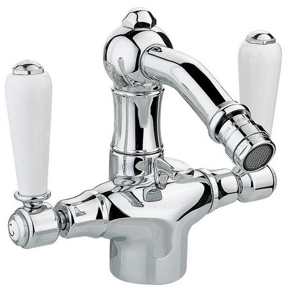 Изображение товара Смеситель Nicolazzi P.M. Blanc 1434CR78 для биде, хром, ручка белая керамика