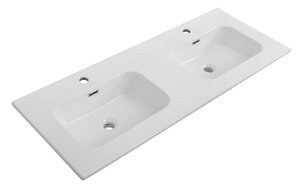 Изображение товара Раковина Cezares Duet CZR-8095-120-2 двойная керамическая 121 см белая