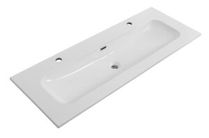 Изображение товара Раковина Cezares Eco CZR-8073-120-1-2, 121 см, керамика, белый