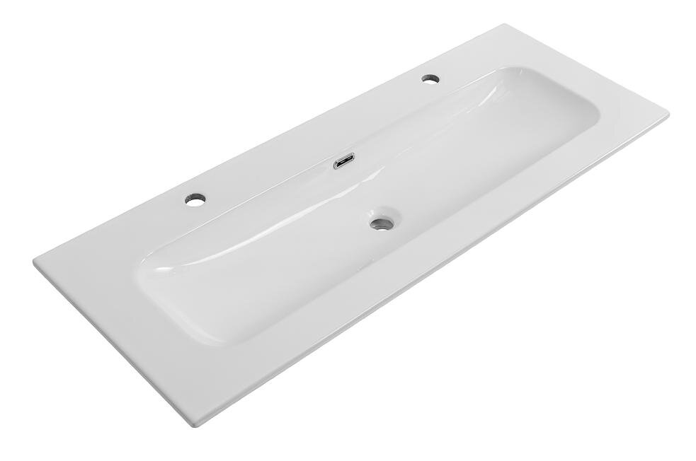 Изображение товара Раковина Cezares Eco CZR-8073-120-1-2, 121 см, керамика, белый