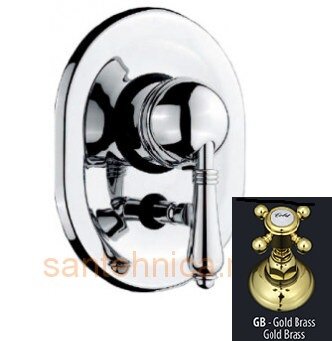 Изображение товара Смеситель для ванны и душа Nicolazzi Classico Monokomandi 3460GB75 золото