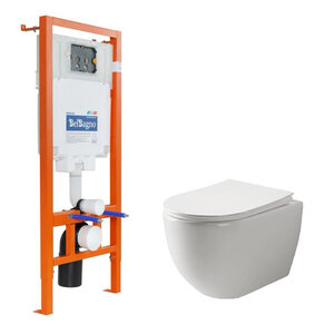 Изображение товара Инсталляция BelBagno с безободковым унитазом Ceramicanova Mia Rimless сиденье микролифт, BB002-80/CN1805, сантехфарфор Изображение товара Инсталляция BelBagno с безободковым унитазом Ceramicanova Mia Rimless сиденье микролифт, BB002-80/CN1805, сантехфарфор