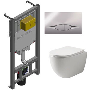 Изображение товара Инсталляция Jacob Delafon с безободковым унитазом Ceramicanova Mia Rimless