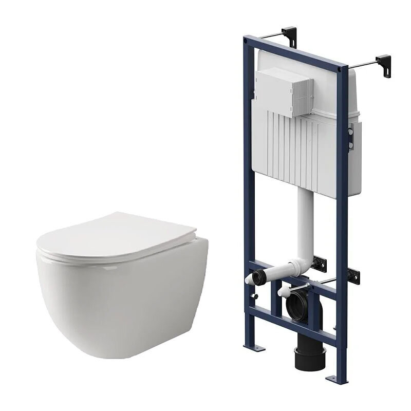 Изображение товара Инсталляция Am.Pm ProC с безободковым унитазом Ceramicanova Mia Rimless и сиденьем микролифт