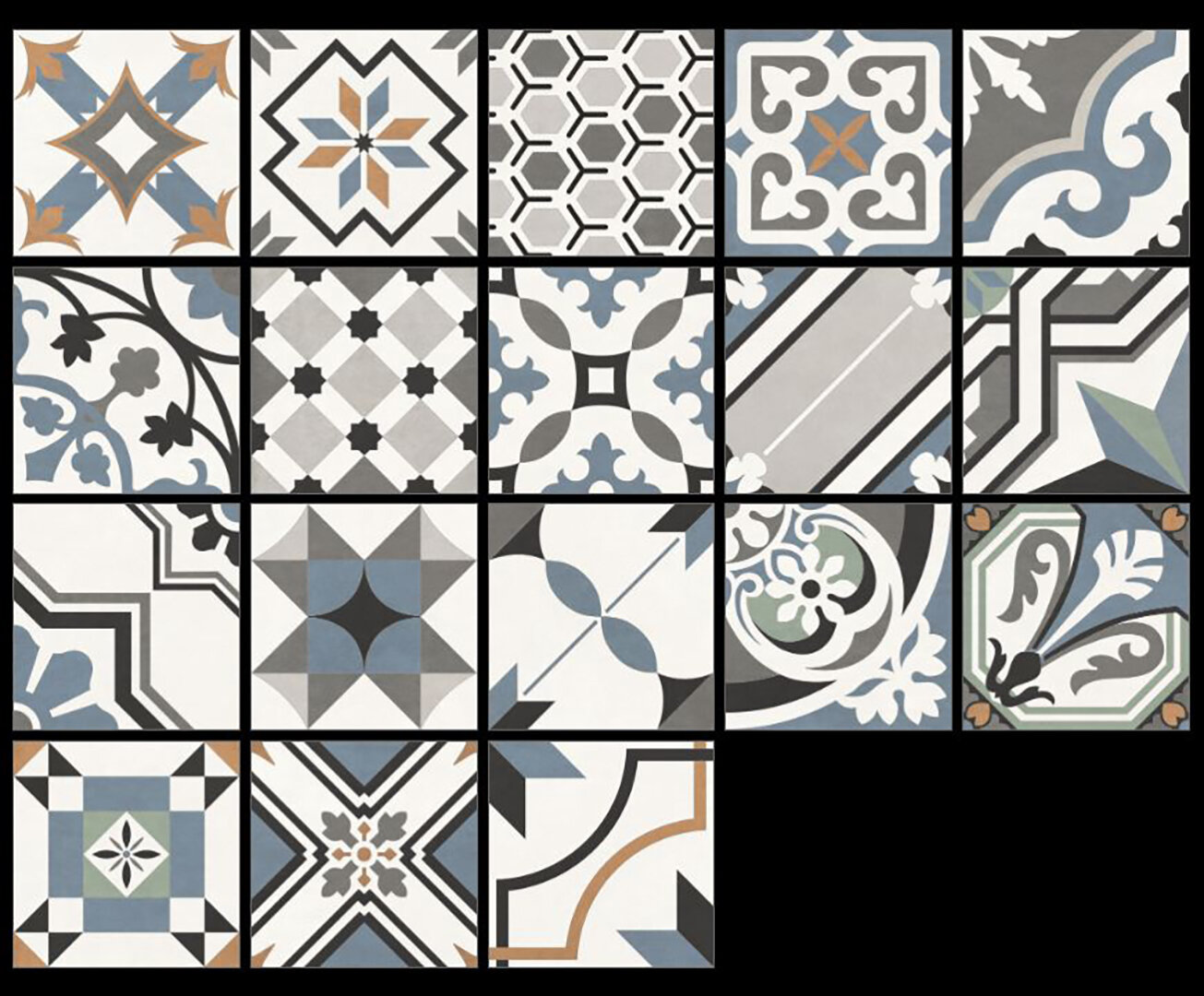 Изображение товара Керамогранит NewTrend Design Art Design Mix 2 с орнаментом 20x20 см, матовый