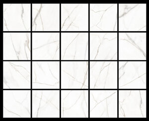 Изображение товара Керамогранит NewTrend Design Art Stone Calacatta GP2020DNS00, 20х20 см, матовый белый