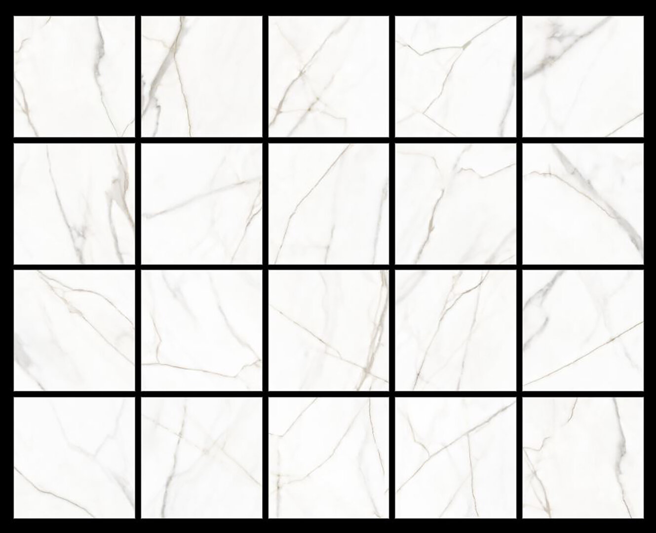 Изображение товара Керамогранит NewTrend Design Art Stone Calacatta GP2020DNS00, 20х20 см, матовый белый