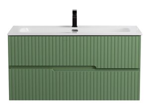 Изображение товара Тумба под раковину Cezares Duet-N-1000-2C-SO-PS-P, 100 см, подвесная, фисташковый софт