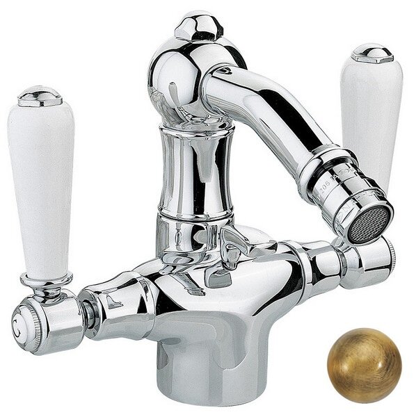 Изображение товара Смеситель Nicolazzi Dames Anglaises 1434BZ78 для биде, бронза, ручки P. Mont Blanc