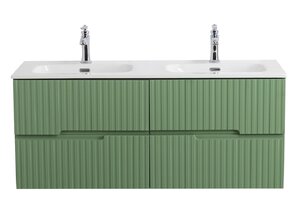 Изображение товара Тумба под раковину Cezares Duet-N-1200-4C-SO-2-PS-P, 120 см, подвесная, фисташковый софт