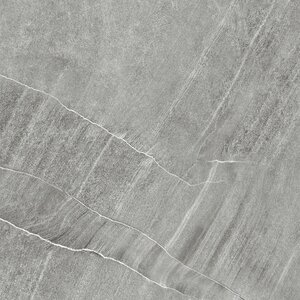Изображение товара Керамогранит Delacora Rock Steel D60204M, 60 x 60 см, матовый карвинг, серый