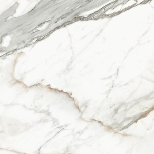 Изображение товара Керамогранит Delacora Calacatta Premium D60209M, 60 x 60 см, матовый карвинг, белый/бежевый