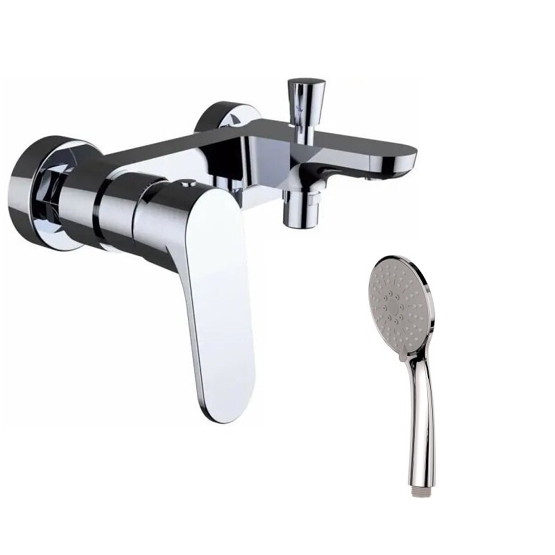 Изображение товара Смеситель для ванны и душа Clever Vogue Elegance 61378, с душевым гарнитуром, хром Изображение товара Смеситель для ванны и душа Clever Vogue Elegance 61378, с душевым гарнитуром, хром