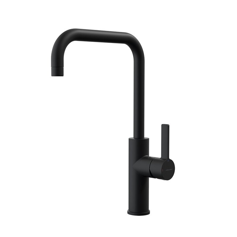 Изображение товара Смеситель для кухонной мойки Clever Alpina Right 61186 черный матовый