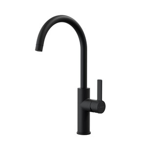 Изображение товара Смеситель для кухонной мойки Clever Alpina Round 61190, черный матовый