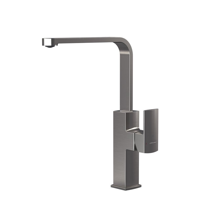 Изображение товара Современный кухонный смеситель Clever Alpina Square 61195 с PVD покрытием испания
