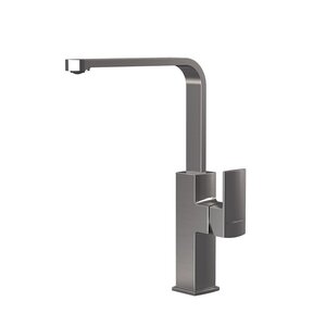 Изображение товара Смеситель для кухонной мойки Clever Alpina Square 61195, PVD-покрытие, оружейная сталь