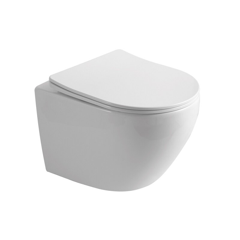 Изображение товара Унитаз подвесной WesnaArt Nova 214-NOV03 безободковый с микролифтом белый