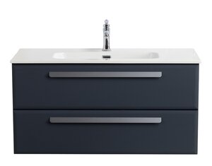 Изображение товара Тумба под раковину Cezares Eco-Cer-N-1000-2C-SO-GR-P, 100 см, подвесная, Grafito