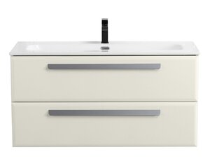 Изображение товара Тумба под раковину Cezares Eco-Cer-N-1000-2C-SO-AS-P, 100 см, подвесная, альпака брашированная