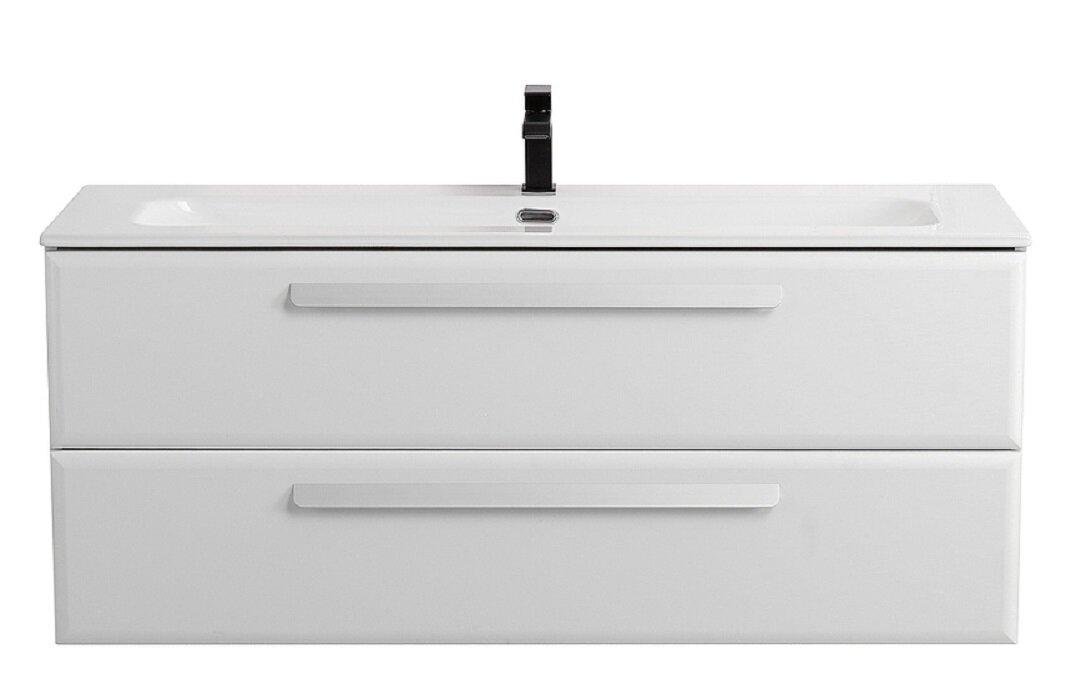 Изображение товара Подвесная тумба под раковину Cezares Eco-Cer-N-1200-2C-SO-BL 120 см эмаль