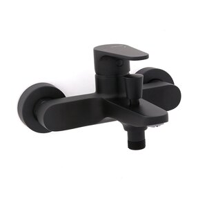 Изображение товара Смеситель для ванны и душа Clever Rocket 62080 с душевым гарнитуром черный матовый