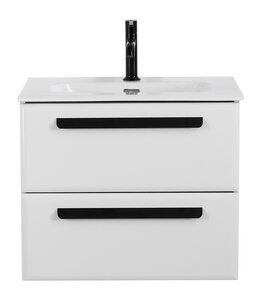 Изображение товара Тумба под раковину Cezares Eco-Cer-N-600-2C-SO-BL, 60 см, подвесная, Bianco Lucido