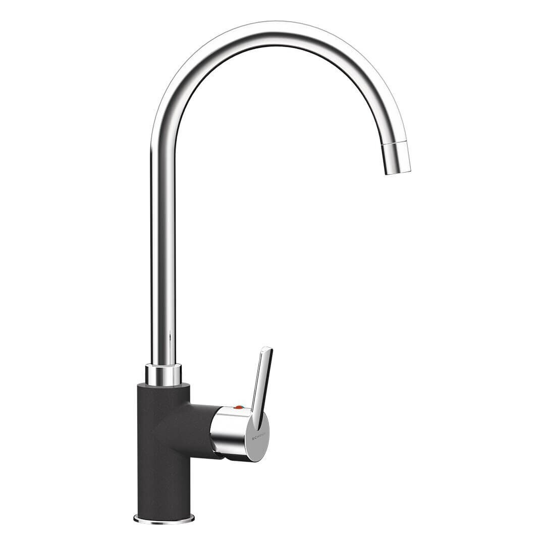 Изображение товара Смеситель для кухонной мойки Schock Simi 710228, Cristalite, хром/оникс Изображение товара Смеситель для кухонной мойки Schock Simi 710228, Cristalite, хром/оникс