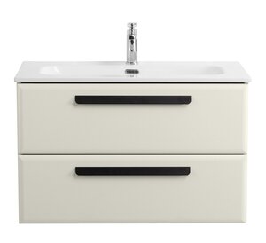 Изображение товара Тумба под раковину Cezares Eco-Cer-N-800-2C-SO-AS-P, 80 см, подвесная, альпака брашированная