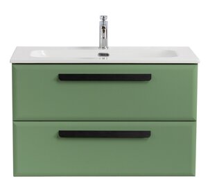 Изображение товара Тумба под раковину Cezares Eco-Cer-N-800-2C-SO-PS-P, 80 см, подвесная, фисташковый софт