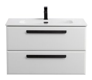 Изображение товара Тумба под раковину Cezares Eco-Cer-N-800-2C-SO-BO 80 см подвесная Bianco Opaco