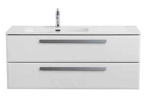 Изображение товара Тумба под раковину Cezares Eco-Cer-N-1200-2C-SO-BL-L / Eco-Cer-N-1200-2C-SO-BL-R, 120 см, подвесная, чаша слева/чаша справа, Bianco Lucido