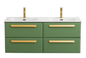 Изображение товара Подвесная тумба под раковину Cezares Eco-Cer-N-1200-4C-SO-2-PS-P 120 см фисташковый софт