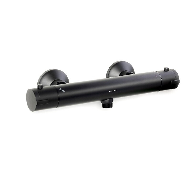 Изображение товара Смеситель для душа Clever GO!2 62163 термостатический черный матовый Испания