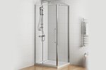Душевой уголок Royal Bath BERN-V RB8090-T-CH, 90 x 80 см, стекло прозрачное, профиль хром - фото 1