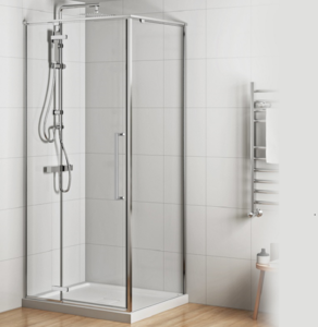 Изображение товара Душевой уголок Royal Bath BERN-V RB9100-T-CH, 100 x 90 см, стекло прозрачное, профиль хром