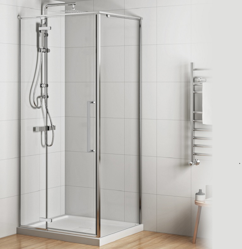 Изображение товара Душевой уголок Royal Bath BERN-V RB9100-T-CH, 100 x 90 см, стекло прозрачное, профиль хром