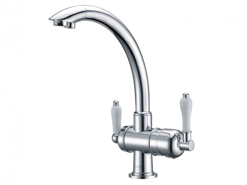 Изображение товара Современный смеситель для кухни Zorg ZR 327 YF под фильтр, хром Поворотный излив