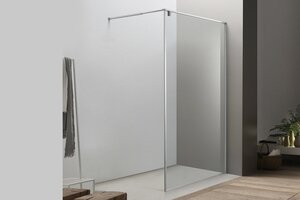 Изображение товара Душевая стенка Royal Bath Bern RB100-T-CH, 100 х 200 см, со свободным входом, стекло прозрачное, профиль хром