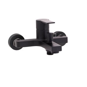 Изображение товара Смеситель для ванны и душа Clever GO!2 62143, с душевым гарнитуром, черный матовый