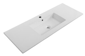 Изображение товара Раковина Cezares Plane CZR-8002-120 121 см керамическая белая с переливом