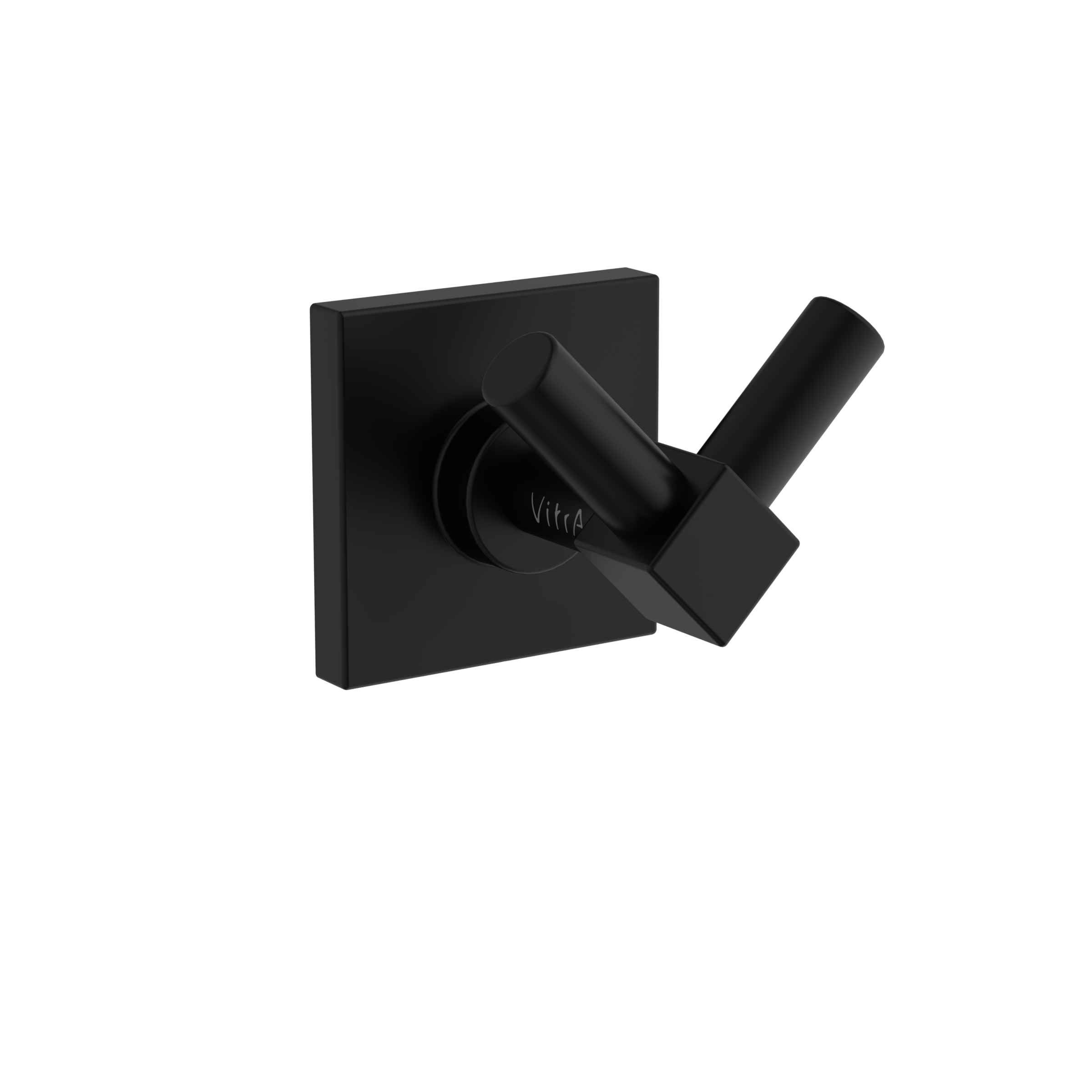 Изображение товара Крючок для одежды Vitra Root A4480136 двойной черный матовый из нержавеющей стали