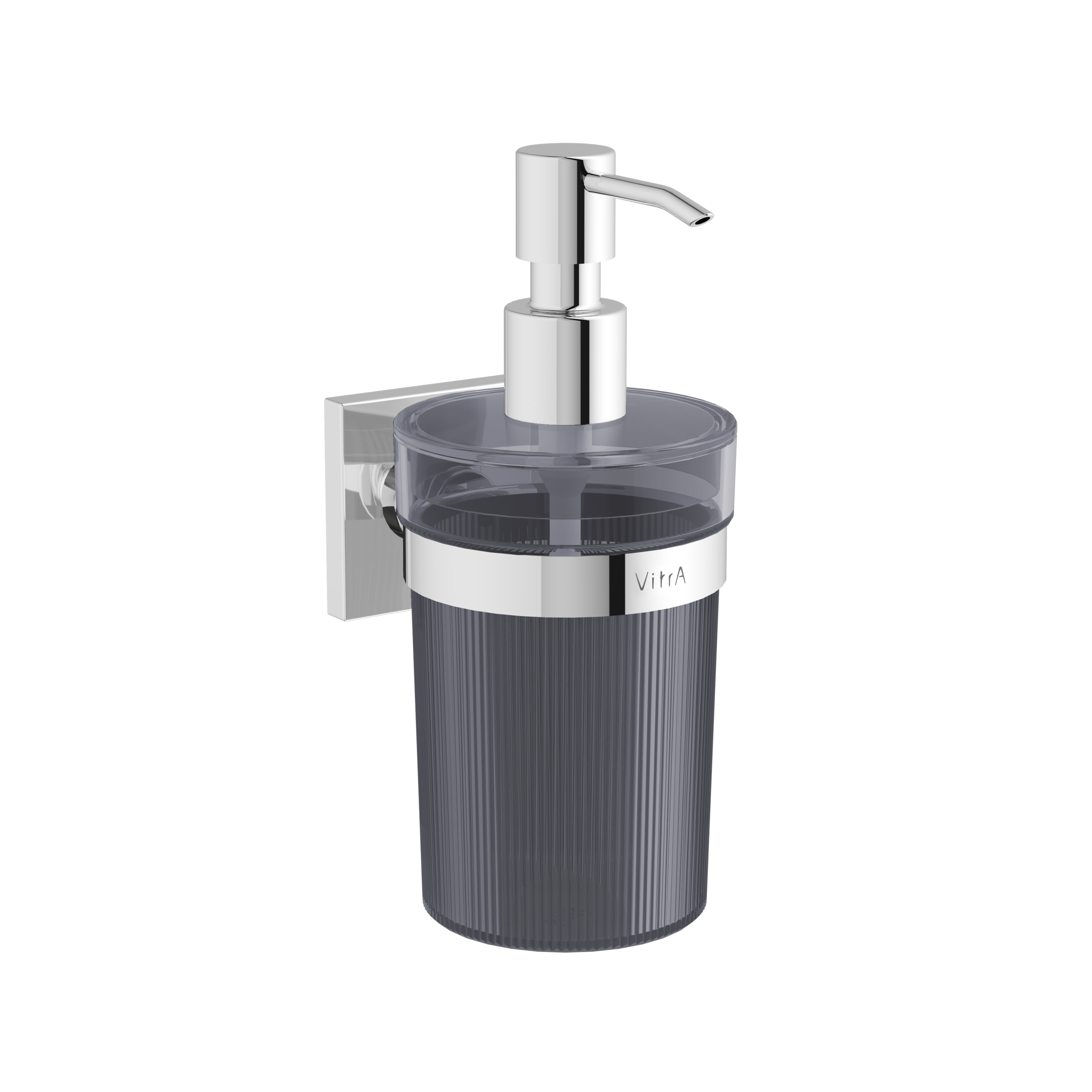 Изображение товара Диспенсер для жидкого мыла Vitra Root A44807 хром/черный, 5 лет гарантий