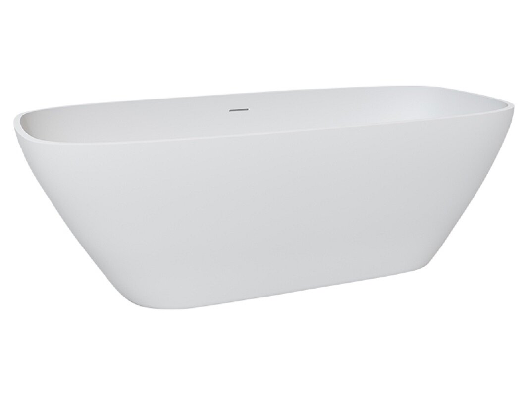 Изображение товара Ванна Uni-Flow Cono из искусственного камня 170х80 см белая отдельностоящая