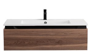 Изображение товара Тумба под раковину Cezares Slider-1000-1C-SO-NA-P, 100 см, подвесная, орех дымчатый