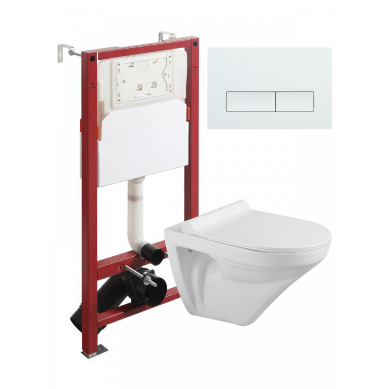 Изображение товара Инсталляция Agger ATI06100+APB288 с подвесным безободковым унитазом и сиденьем Soft-close